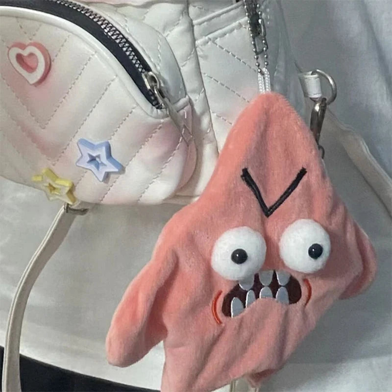 Jumping Star Plush Keychain