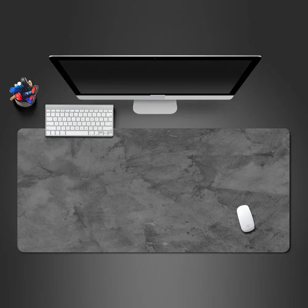 Extra Large Gray Desk Mat and Mouse Pad