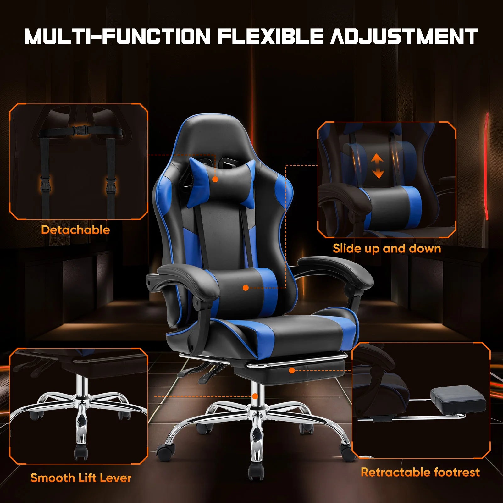 Racing Style Leather Gaming Chair