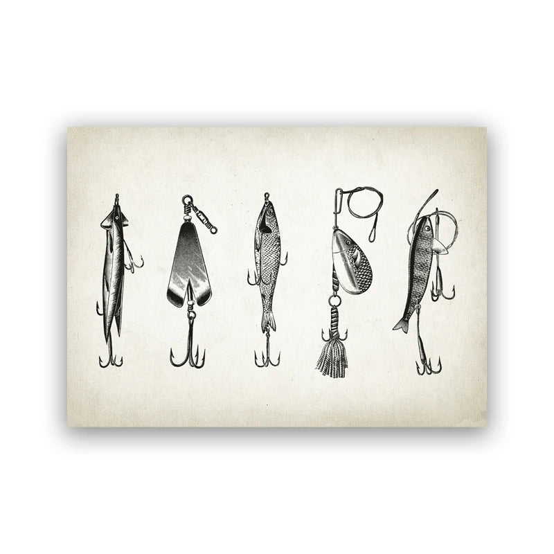 Vintage Fishing Lure Patent Print