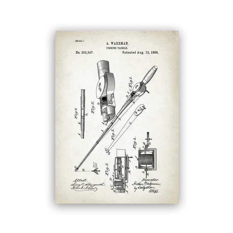 Vintage Fishing Lure Patent Print