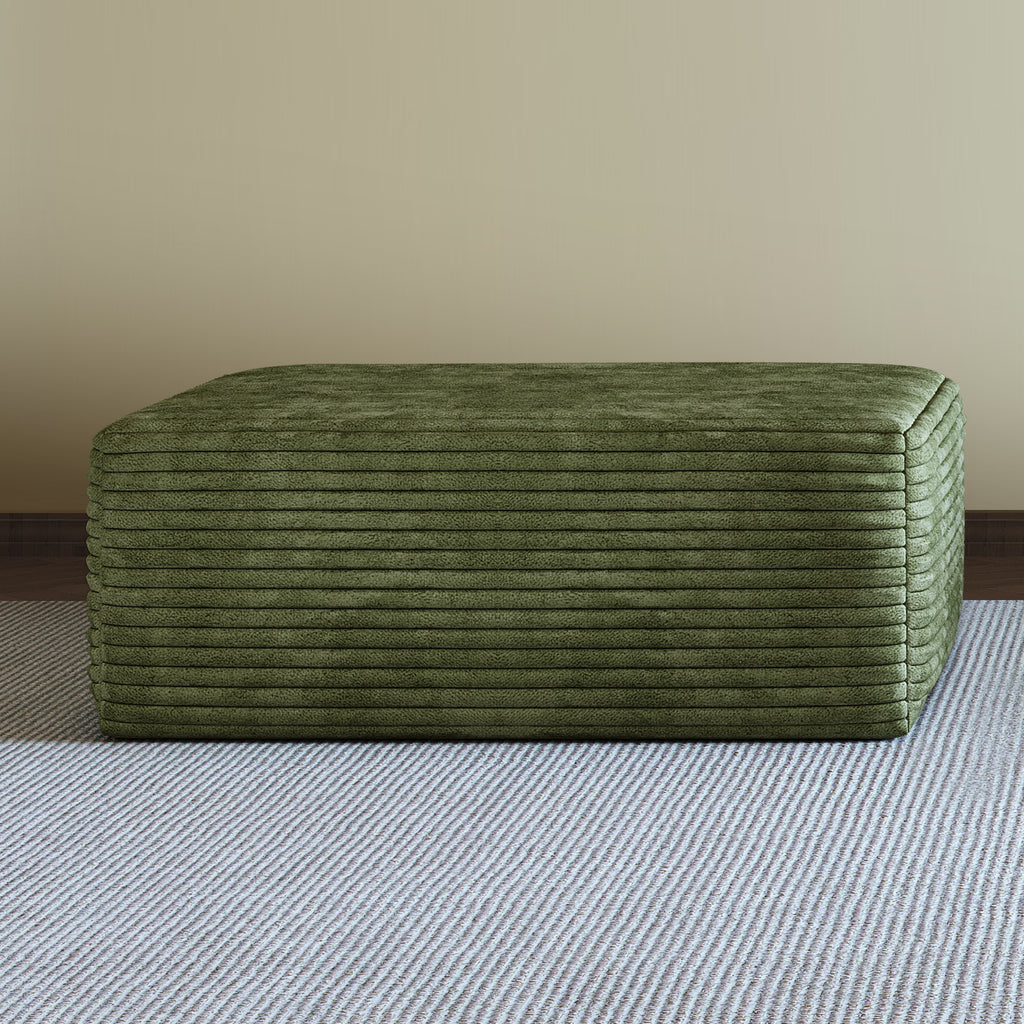 Green Upholstered Ottoman