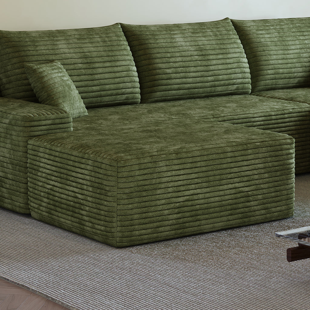 Green Upholstered Ottoman
