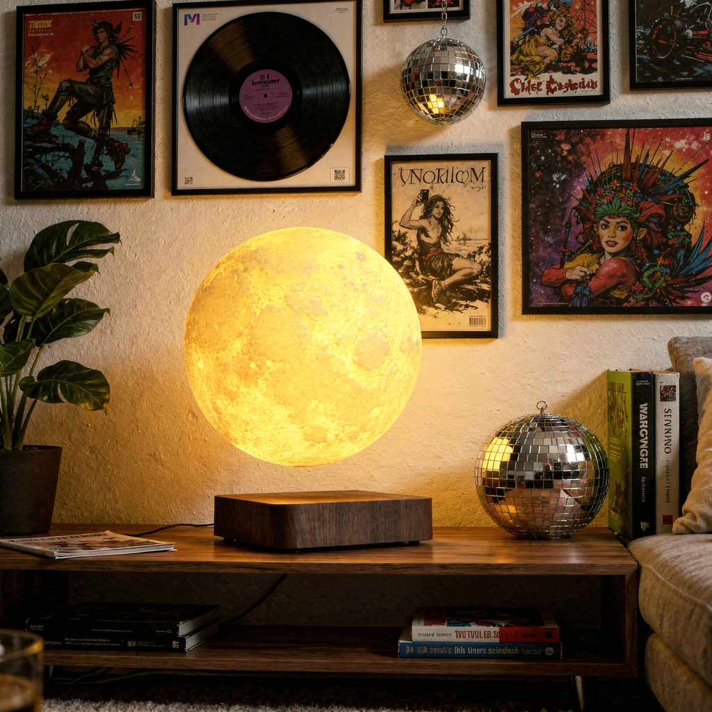 Magnetic Floating Moon Lamp eye-level vignette
