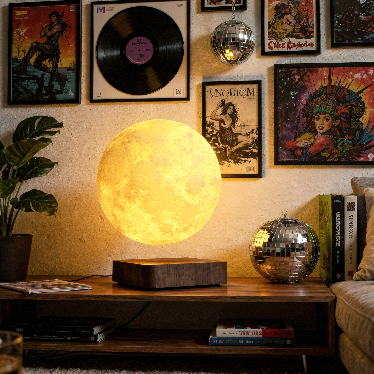 Magnetic Floating Moon Lamp eye-level vignette