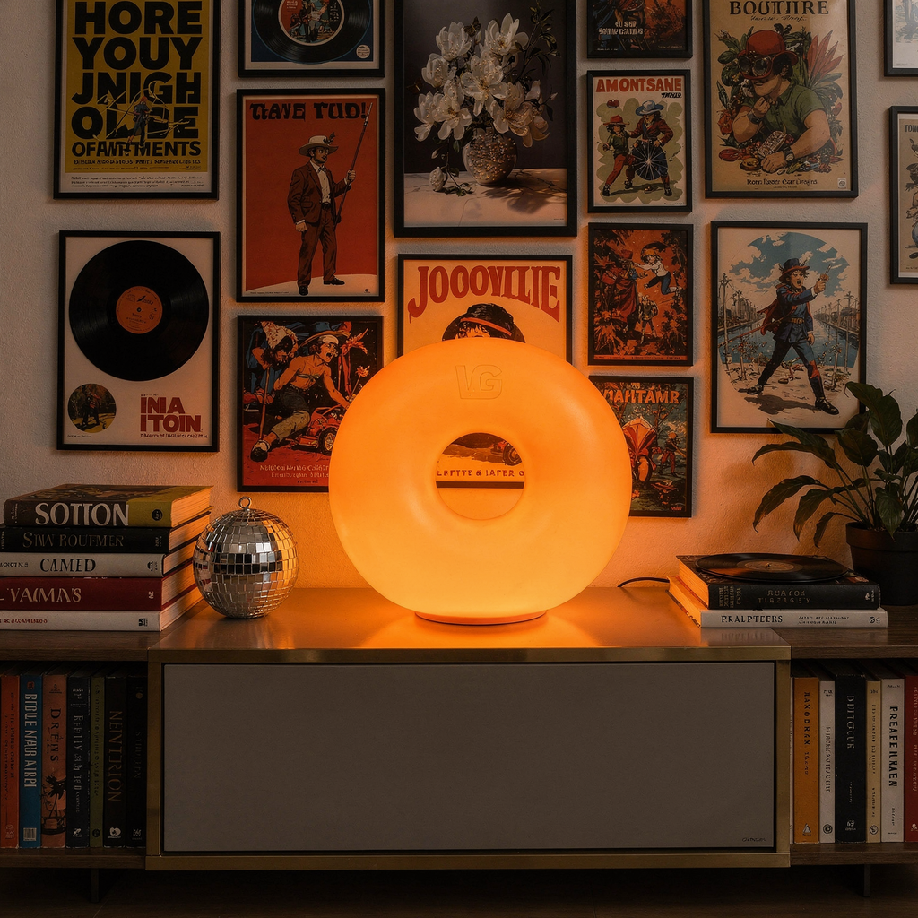 Bauhaus Donut Table Lamp eye-level vignette