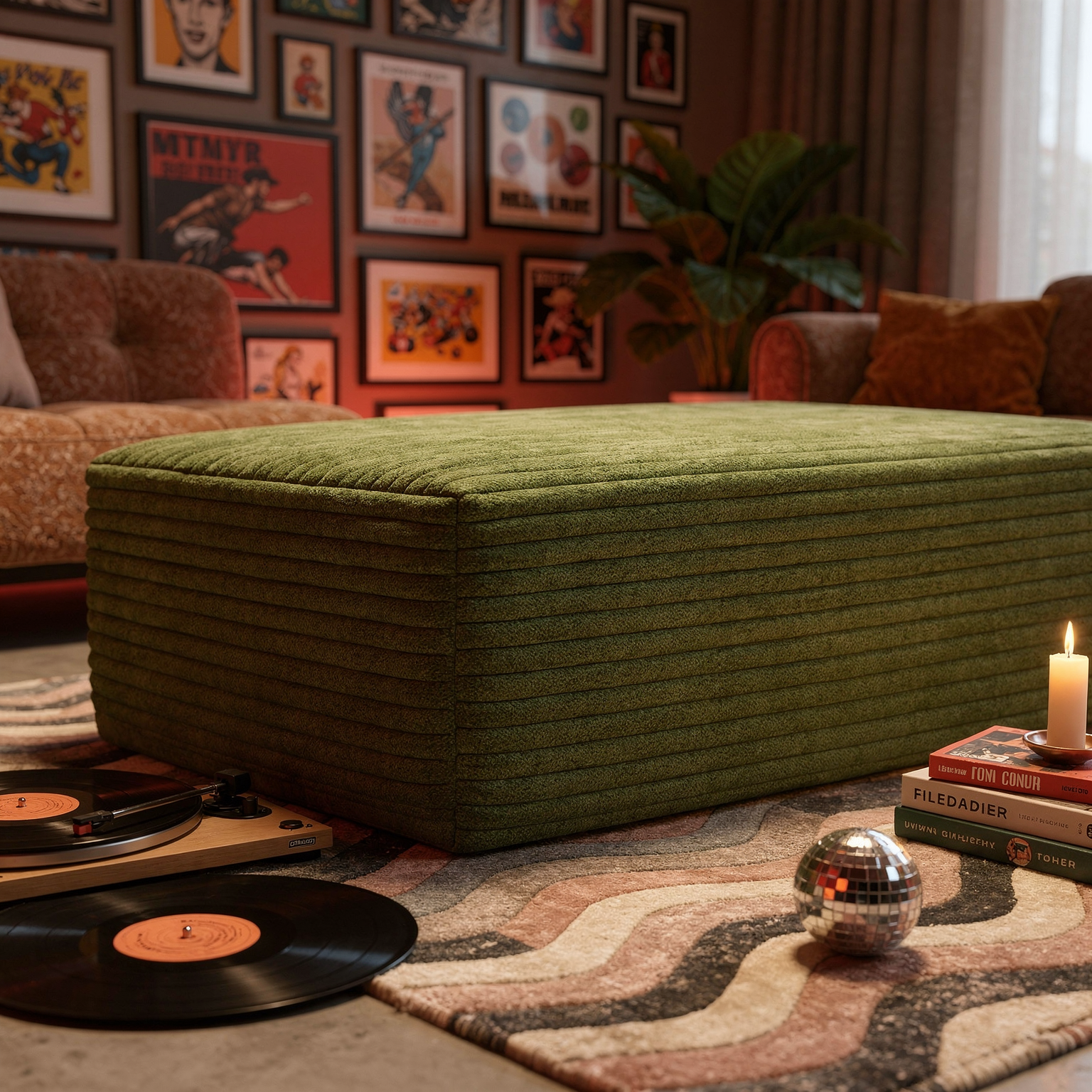 Ottoman Green texture detail
