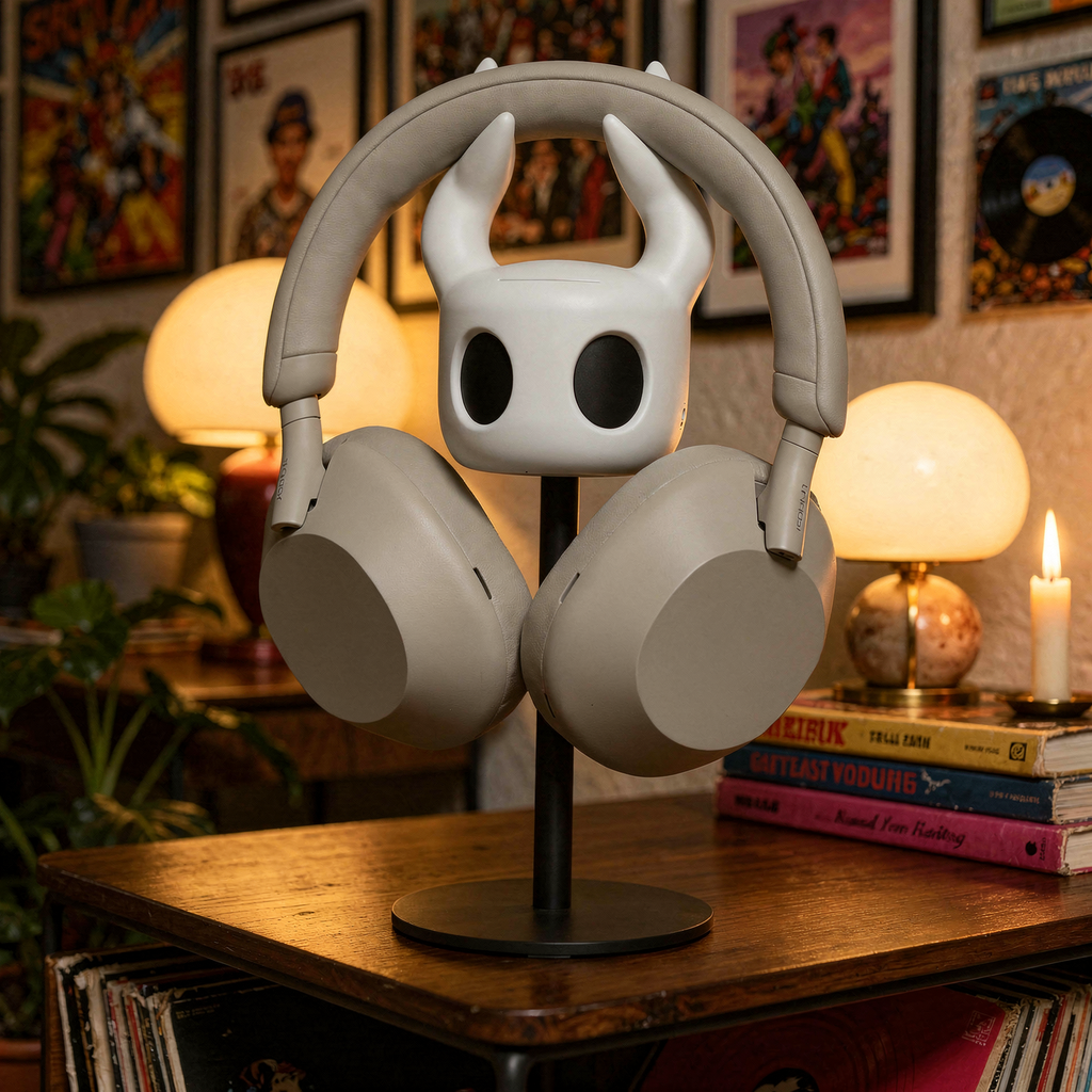 Insect Knight Headphone Stand hero angle