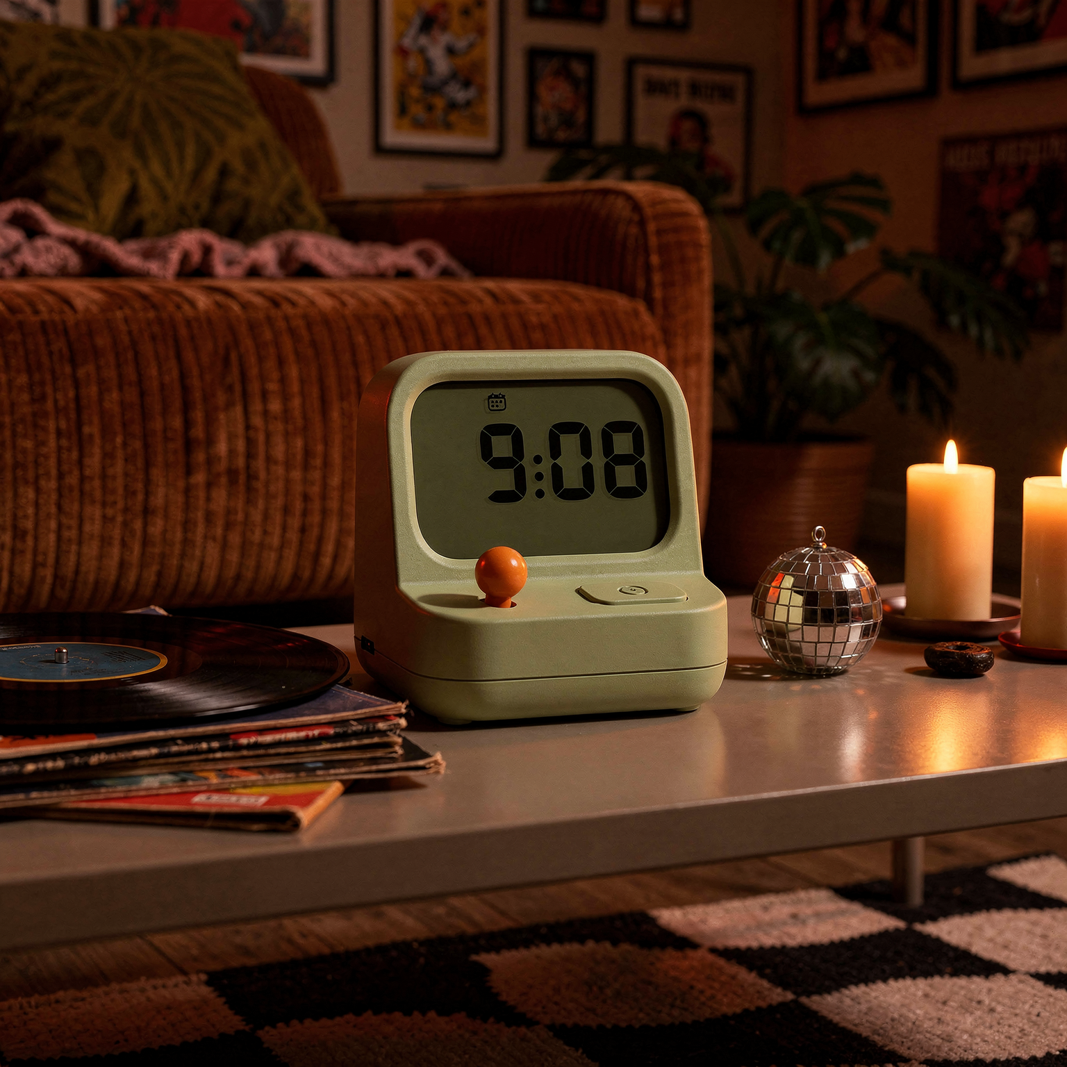 Retro Mini Handheld Game Clock Alarm detail