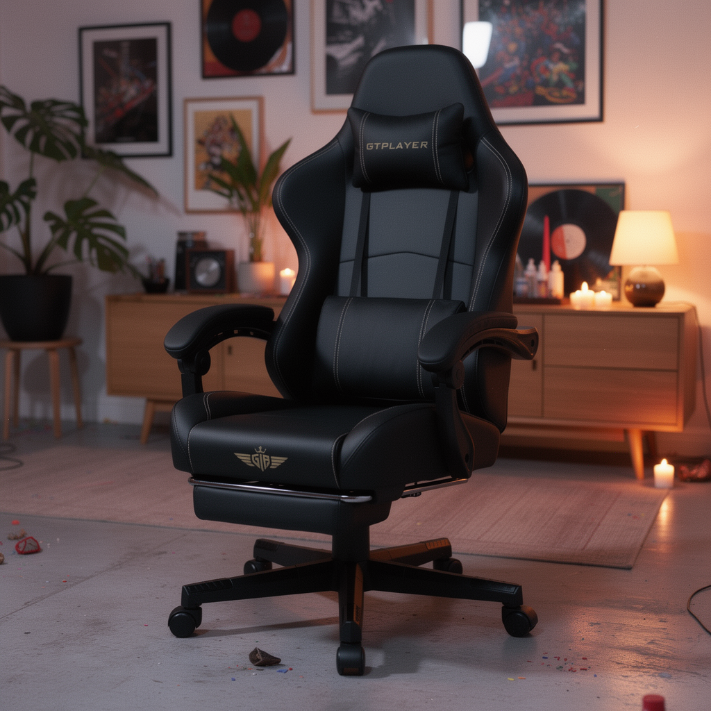 GTPLAYER fabric gaming chair close-up hero shot