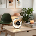 Intelligent Table Lamp Bedside Night Light with 360 Immersive Sound in a styled room