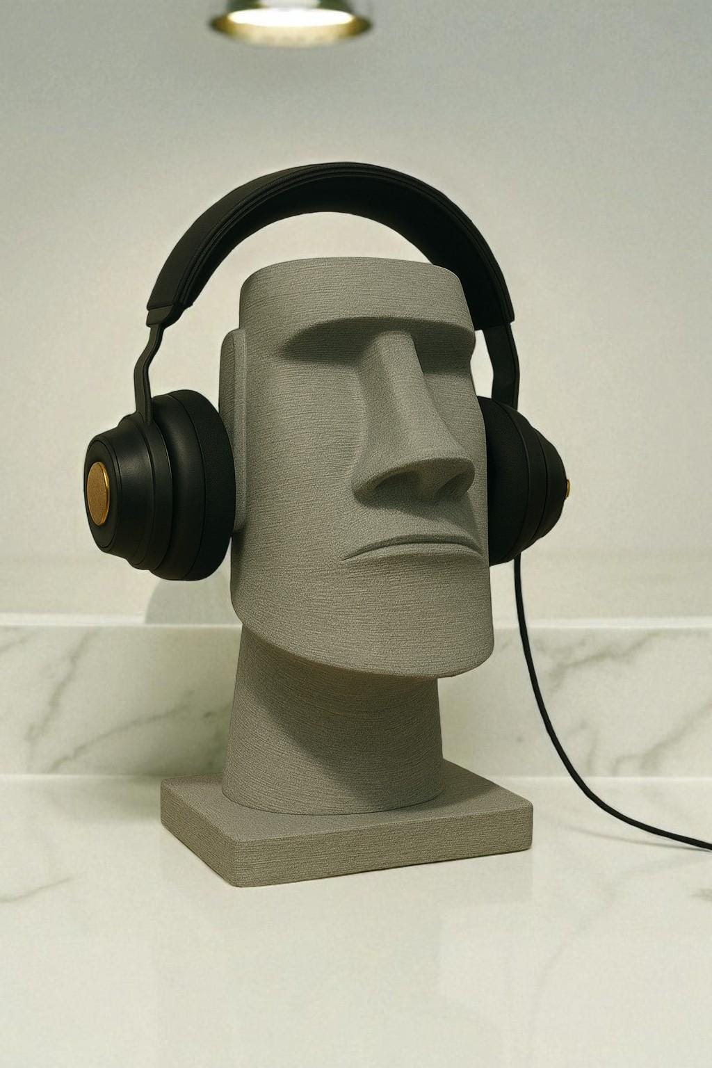 Moai Head Headphone Stand