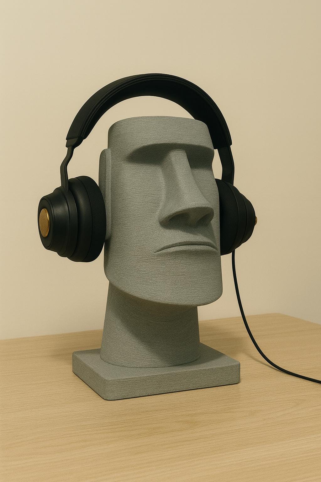 Moai Head Headphone Stand
