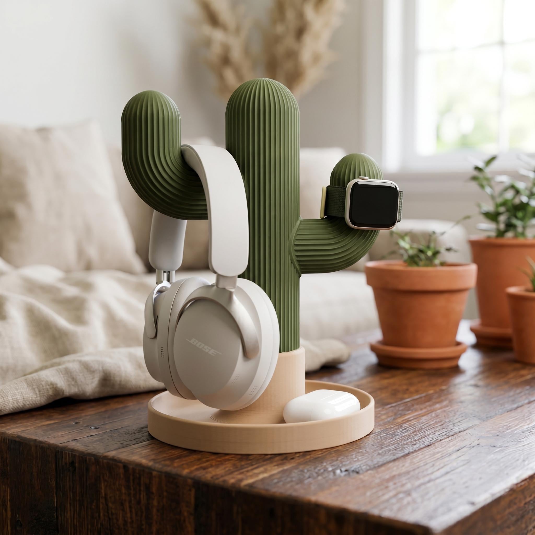 Cactus Headphone and Watch Stand