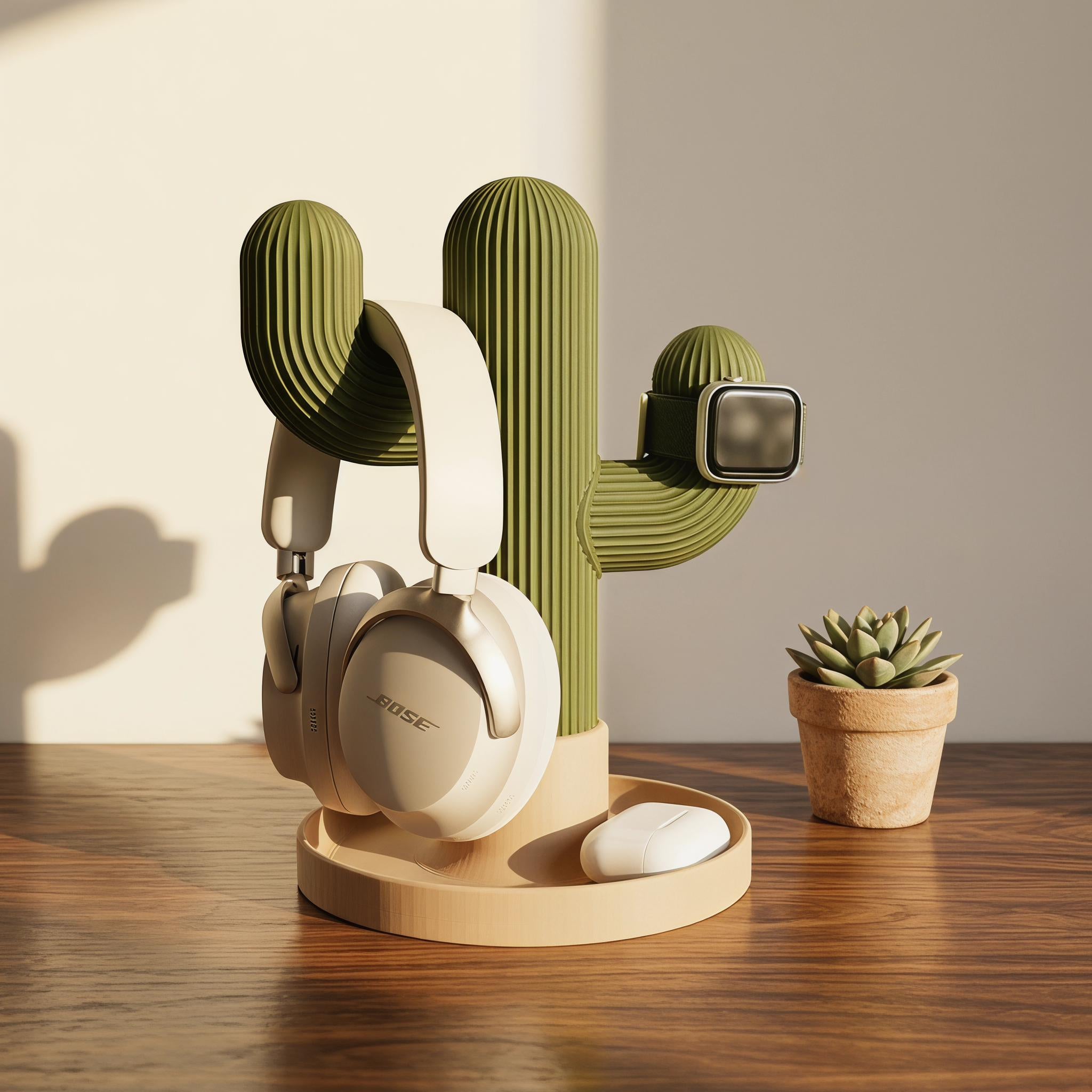 Cactus Headphone and Watch Stand