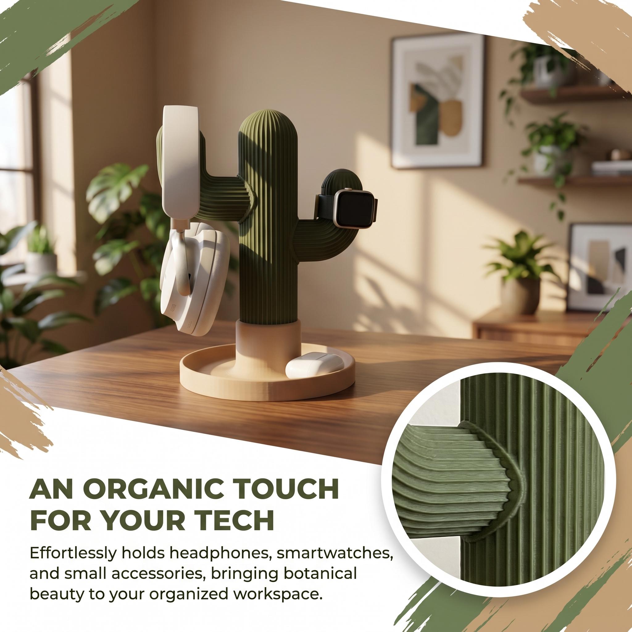 Cactus Headphone and Watch Stand